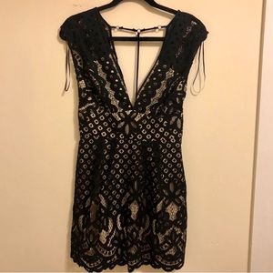 Free People Little Black Lace Dress